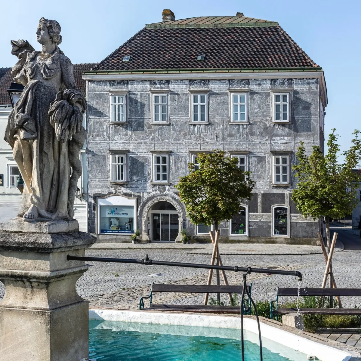 Das Sgrafittohaus in Retz